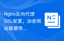 Nginx反向代理SSL配置，加密网站数据传输