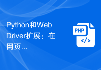 Python 및 WebDriver 확장: 웹 페이지에서 마우스 오른쪽 버튼 클릭 시뮬레이션