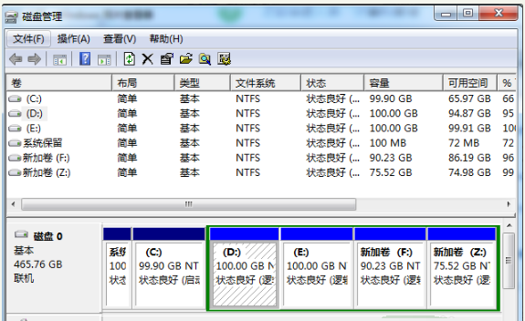 win7 시스템을 분할하는 방법에 대한 단계별 튜토리얼