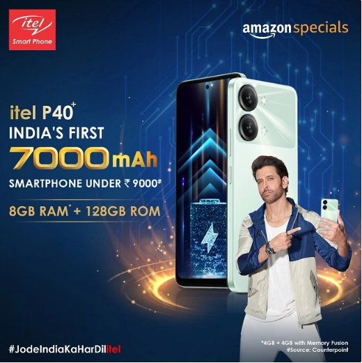 Itel jenama Transsion melancarkan dua telefon pintar baharu di India, P40+ dan A60S