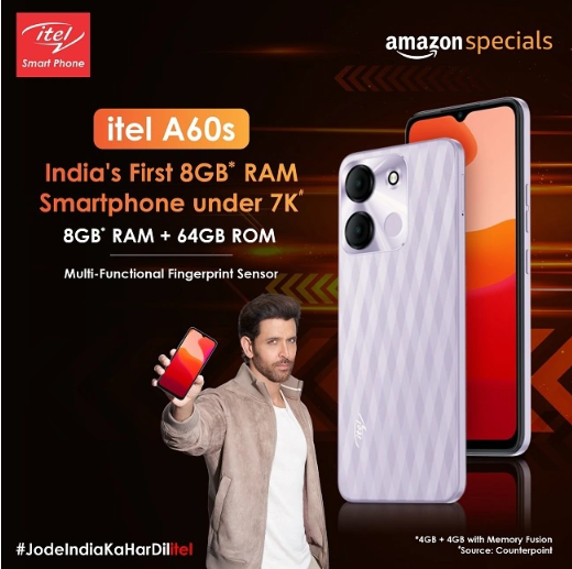 Itel jenama Transsion melancarkan dua telefon pintar baharu di India, P40+ dan A60S