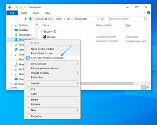 Windows Defender を使用して Win10 でフォルダーをスキャンする方法。
