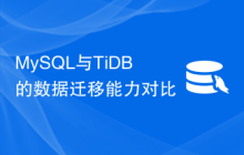 MySQL与TiDB的数据迁移能力对比