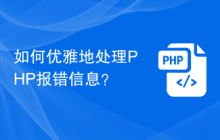 如何优雅地处理PHP报错信息？