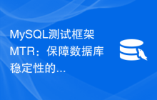 MySQL测试框架MTR：保障数据库稳定性的实用指南