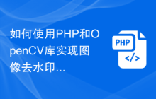 如何使用PHP和OpenCV库实现图像去水印？