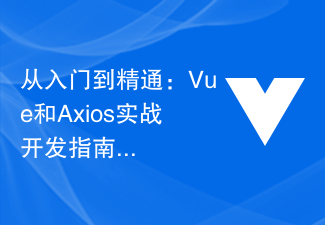 从入门到精通:Vue和Axios实战开发指南