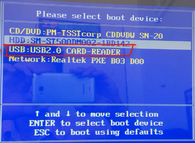 Illustration of the steps to reinstall the system using USB disk of win7 ultimate version