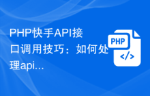 PHP快手API接口调用技巧：如何处理api返回的数据