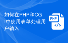如何在PHP和CGI中使用表单处理用户输入