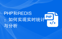 PHP和REDIS：如何实现实时统计与分析