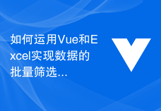 如何运用Vue和Excel实现数据的批量筛选和导出