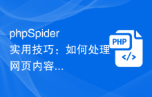 phpSpider实用技巧：如何处理网页内容的动态加载问题？