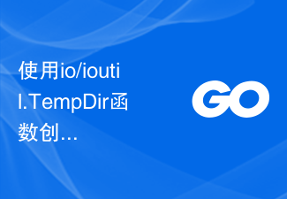 Gunakan fungsi io/ioutil.TempDir untuk mencipta direktori sementara dan mengembalikan laluan direktori