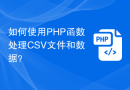 如何使用PHP函数处理CSV文件和数据？