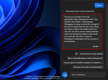 如何使用 Windows Copilot 与剪贴板一起展开、解释、总结或修改复制的文本