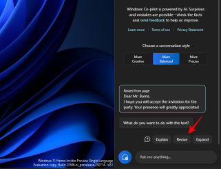 如何使用 Windows Copilot 与剪贴板一起展开、解释、总结或修改复制的文本