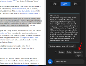 如何使用 Windows Copilot 与剪贴板一起展开、解释、总结或修改复制的文本