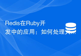 Ruby 개발에 Redis 적용: 대량의 동시 요청을 처리하는 방법