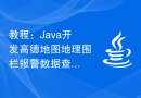 教程：Java开发高德地图地理围栏报警数据查询功能的实现步骤