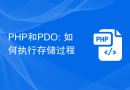 PHP和PDO: 如何执行存储过程