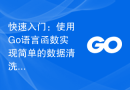 快速入门：使用Go语言函数实现简单的数据清洗功能