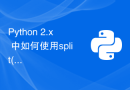 Python 2.x 中如何使用split()函数将字符串按照指定分隔符分割