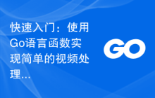 快速入门：使用Go语言函数实现简单的视频处理功能