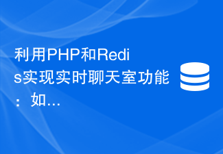 PHP와 Redis를 사용한 실시간 채팅방 기능: 인스턴트 메시징 처리 방법