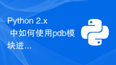 Python 2.x에서 코드 디버깅을 위해 pdb 모듈을 사용하는 방법