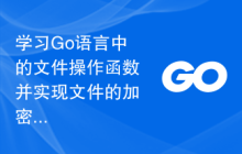学习Go语言中的文件操作函数并实现文件的加密上传功能
