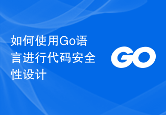 如何使用Go語言進行程式碼安全設計