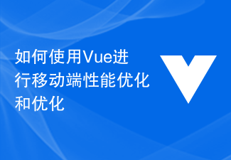 如何使用Vue進行行動端效能最佳化與最佳化