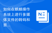 如何在麒麟操作系统上进行多媒体文件的转码和剪辑?