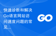快速诊断和解决Go语言网站访问速度问题的常见手段