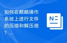 如何在麒麟操作系统上进行文件的压缩和解压缩？