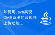 如何用Java实现CMS系统的音视频上传功能