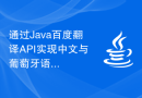 通过Java百度翻译API实现中文与葡萄牙语的即时翻译
