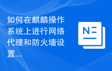 如何在麒麟操作系统上进行网络代理和防火墙设置？