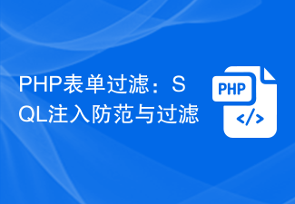 PHP フォーム フィルタリング: SQL インジェクションの防止とフィルタリング