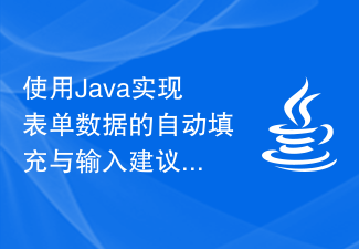 Java를 사용하여 양식 데이터 자동 채우기 및 입력 제안 구현