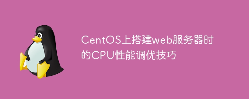 CentOS上搭建web服务器时的CPU性能调优技巧