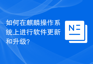 Kirin OS에서 소프트웨어를 업데이트하고 업그레이드하는 방법은 무엇입니까?