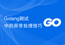 Golang测试中的异常处理技巧