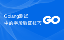 Golang测试中的字段验证技巧