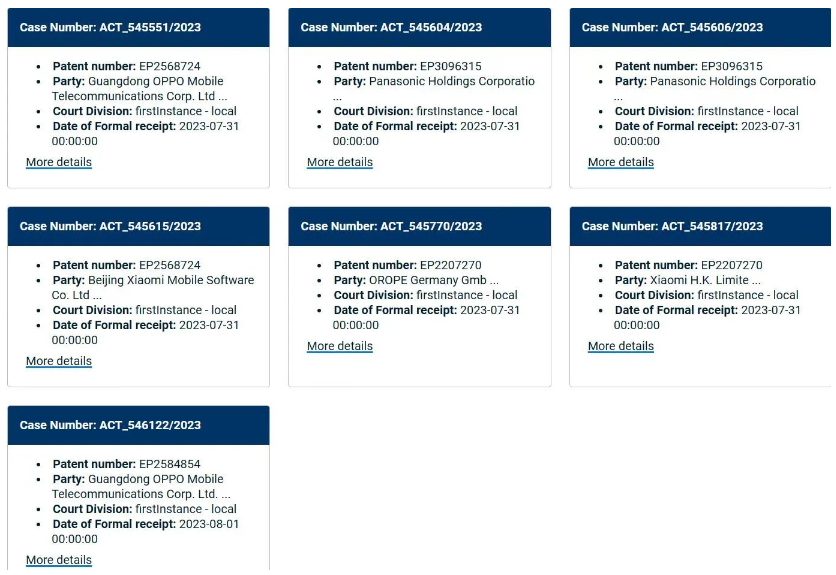 Panasonic reicht notwendige Klage gegen Xiaomi und OPPO wegen Patenten für Mobilfunkstandards ein