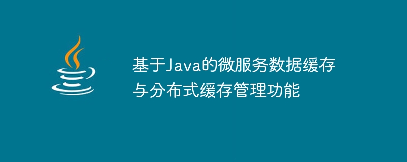 Java 기반 마이크로서비스 데이터 캐싱 및 분산 캐시 관리 기능