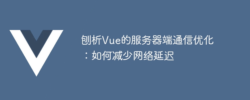 Vue のサーバー側通信の最適化の分析: ネットワーク遅延を削減する方法