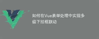 如何在vue表单处理中实现多级下拉框联动