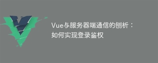 Vue与服务器端通信的刨析:如何实现登录鉴权